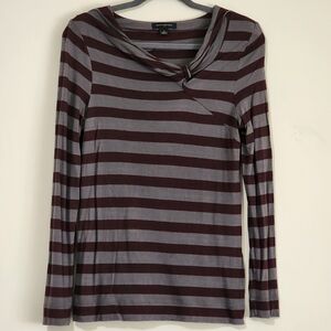 Banana Republic Long Sleeve Striped Top Women's Medium